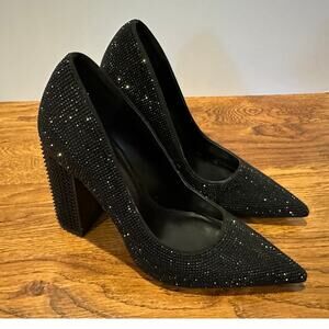 MICHAEL Michael Kors Women's Maxine Crystal Embellished Pump Black Size 6.5